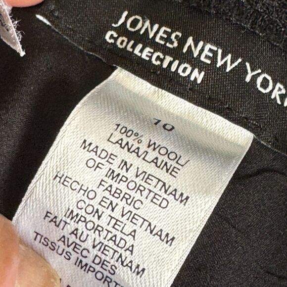 Jones New York Collection Women’s Black Wool Dress Pants Size 10 Classic Fit - Picture 4 of 5